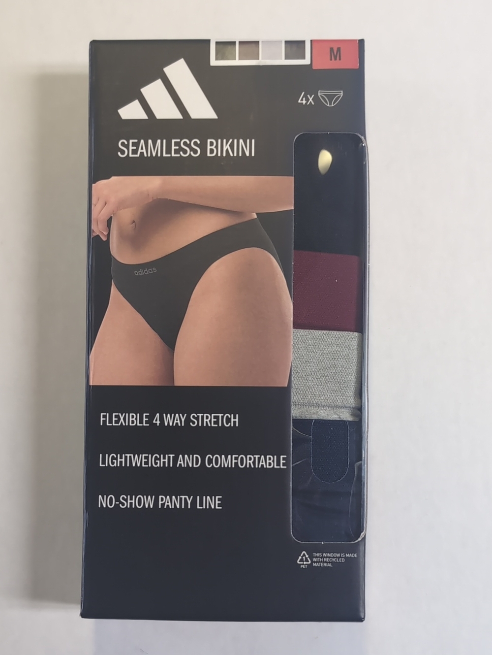 Adidas Seamless Bikini - Black, Maroon, Light Gray, Navy (4 Pack)